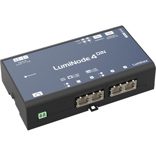 Luminex LumiNode 4 DIN RJ45 (6 Processing engines & 4 DMX ports)