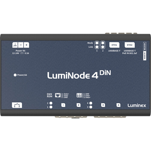 Luminex LumiNode 4 DIN TB (6 Processing engines & 4 DMX ports)