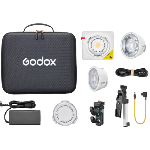 Godox ML100Bi Bi-Color Portable LED Light Kit (36 Lens & NP-F Handgrip)