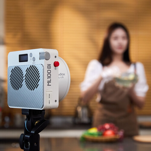 Godox ML100Bi Bi-Color Portable LED Light Kit (36 Lens & Power Bank Holder)
