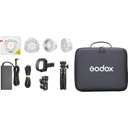 Godox ML100R RGB Portable LED Light Kit (36 Lens & Power Bank Holder)