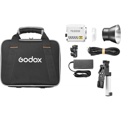 Godox ML60II Bi-Color LED Monolight Kit 2 (Softbox, Grid, Handle, Reflector)