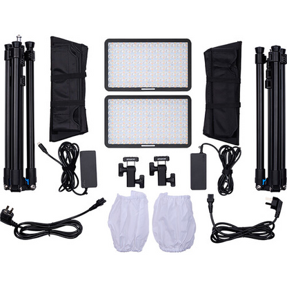 amaran Pano 60c RGB COB Mobile Light Panel (2-Light Kit, Charcoal)