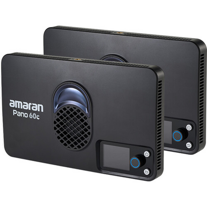 amaran Pano 60c RGB COB Mobile Light Panel (2-Light Kit, Charcoal)