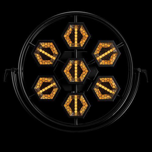 P1 EVO LED  
100-240VAC, 340W Max, RGBW, CRI 90+
Warm White LED Fillament with RGBW Back Glow, 7 Pixels
5-pin XLR, OnBoard Display
Includes 1x True1 Cable, User Manual