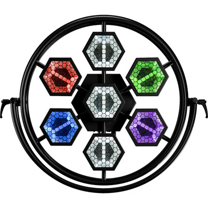 P1 EVO LED  
100-240VAC, 340W Max, RGBW, CRI 90+
Warm White LED Fillament with RGBW Back Glow, 7 Pixels
5-pin XLR, OnBoard Display
Includes 1x True1 Cable, User Manual