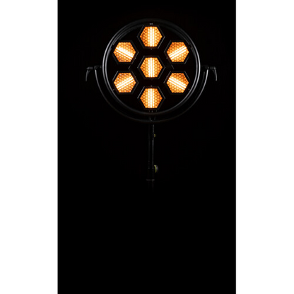 P1 MINI LED  *Gold Reflector Default* 
110-230VAC, 95W Max, RGBW, CRI 90+
Warm White LED Fillament with RGBW Back Glow, 7 Pixels
5-pin XLR, OnBoard Display
Includes 1x True1 Cable, User Manual