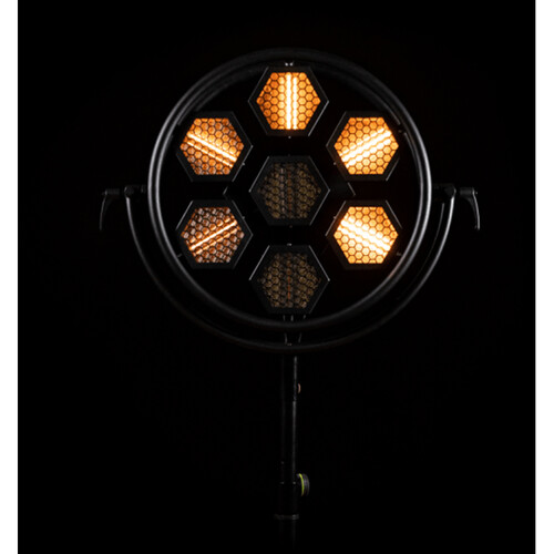 P1 MINI LED  *Gold Reflector Default* 
110-230VAC, 95W Max, RGBW, CRI 90+
Warm White LED Fillament with RGBW Back Glow, 7 Pixels
5-pin XLR, OnBoard Display
Includes 1x True1 Cable, User Manual