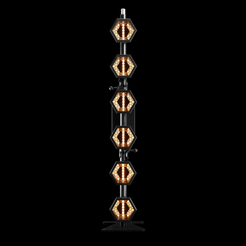 P2 EVO LED  
100-240VAC, 300W Max, RGBW, CRI 90+
Warm White LED Fillament with RGBW Back Glow, 6 Pixels
5-pin XLR, OnBoard Display
Includes 1x True1 Cable, User Manual, 1x Base, 
1x Height Adaptor, 1x Hanging Adaptor, 3x Spgots w/ Cotters