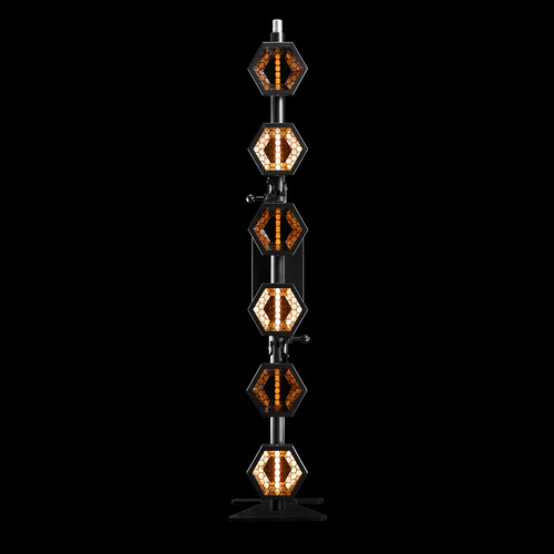 P2 EVO LED  
100-240VAC, 300W Max, RGBW, CRI 90+
Warm White LED Fillament with RGBW Back Glow, 6 Pixels
5-pin XLR, OnBoard Display
Includes 1x True1 Cable, User Manual, 1x Base, 
1x Height Adaptor, 1x Hanging Adaptor, 3x Spgots w/ Cotters