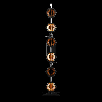 P2 EVO LED  
100-240VAC, 300W Max, RGBW, CRI 90+
Warm White LED Fillament with RGBW Back Glow, 6 Pixels
5-pin XLR, OnBoard Display
Includes 1x True1 Cable, User Manual, 1x Base, 
1x Height Adaptor, 1x Hanging Adaptor, 3x Spgots w/ Cotters