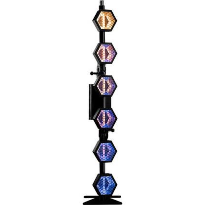 P2 EVO LED  
100-240VAC, 300W Max, RGBW, CRI 90+
Warm White LED Fillament with RGBW Back Glow, 6 Pixels
5-pin XLR, OnBoard Display
Includes 1x True1 Cable, User Manual, 1x Base, 
1x Height Adaptor, 1x Hanging Adaptor, 3x Spgots w/ Cotters