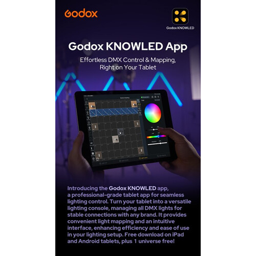 Godox - P600R hard Pro - KNOWLED full-Color waterproof Panel Light 650W