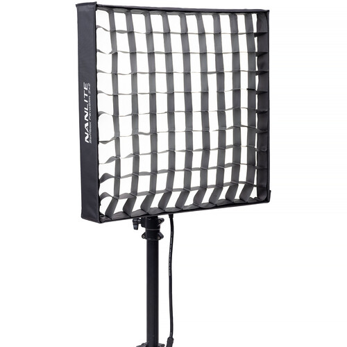 Nanlite PavoSlim 240C 2x2 RGBWW LED Panel with included softbox & eggcrate, LumenRadio
