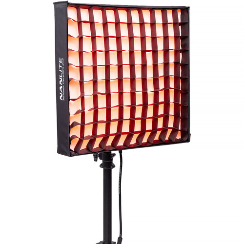 Nanlite PavoSlim 240C 2x2 RGBWW LED Panel with included softbox & eggcrate, LumenRadio