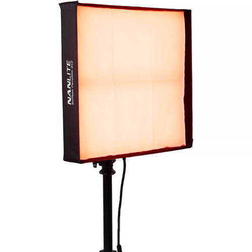 Nanlite PavoSlim 240C 2x2 RGBWW LED Panel with included softbox & eggcrate, LumenRadio