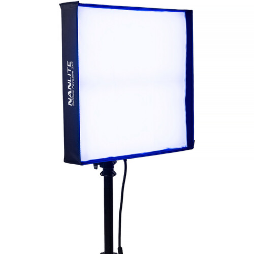 Nanlite PavoSlim 240C 2x2 RGBWW LED Panel with included softbox & eggcrate, LumenRadio
