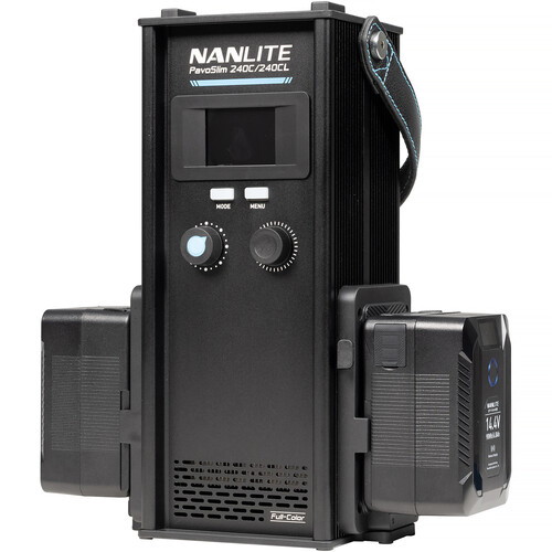 Nanlite PavoSlim 240CL 4x1 RGBWW LED Panel with included softbox & eggcrate, LumenRadio