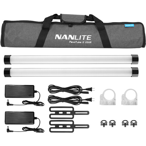 Nanlite PavoTube II 15XR 2FT CRMX Pixel Tubes with Internal Battery 2-Light Kit