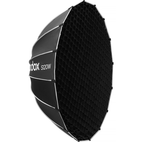 Godox Bowens Mount Umbrella-Style Easy Lock Softbox (Black/White, 47.2")
