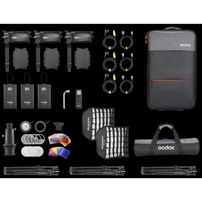 Godox S60-B Bi-Color LED Focusing 3-Light Kit