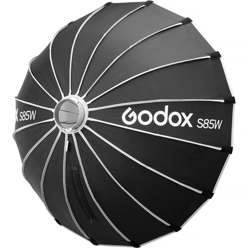 Godox Bowens Mount Umbrella-Style Easy Lock Softbox (Black/White, 33.5")