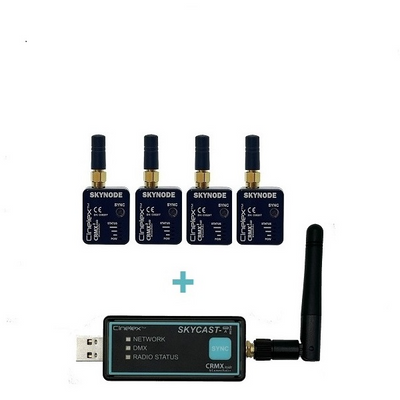 Cinelex Bundle Includes: 1x SKYCAST-A-RDM, 4x SKYNODE²