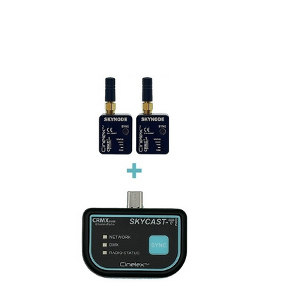 Cinelex Bundle Includes: 1x SKYCAST-C-RDM, 2x SKYNODE²