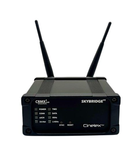 Cinelex Wi-Fi Art-Net to Wireless DMX Compact Converter Transmitter – all new feature set. ArtNet, sACN and DMX protocols. User settable SSID & Password. USB-C Power