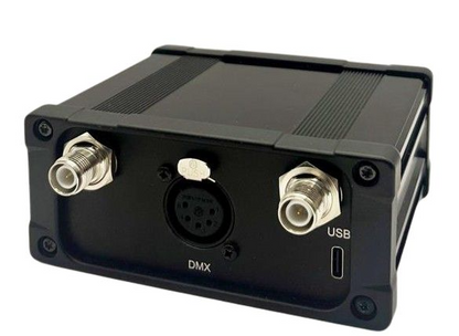 Cinelex Wi-Fi Art-Net to Wireless DMX Compact Converter Transmitter – all new feature set. ArtNet, sACN and DMX protocols. User settable SSID & Password. USB-C Power