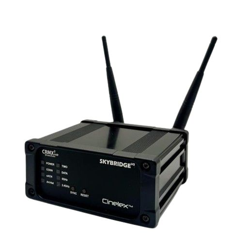 Cinelex Wi-Fi Art-Net to Wireless DMX Compact Converter Transmitter – all new feature set. ArtNet, sACN and DMX protocols. User settable SSID & Password. USB-C Power