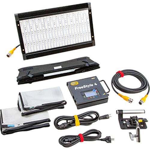 Kino Flo - SYS-FAMINI - FreeStyle Air Mini LED DMX System, Univ (Includes FreeStyle Air Mini LED Panel, SnapBox w/ 2 x Diffusion, FreeStyle 140 LED DMX Controller, MTP-BG41S Mount, 25ft Head Extension)