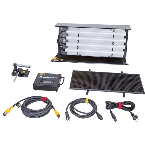 Kino Flo - SYS-FT24U - FreeStyle T24 LED DMX System, Univ (Includes FreeStyle T24 Fixture, Louver 90°, FreeStyle 140 FreeStyle 2ft LED Tube (x4)