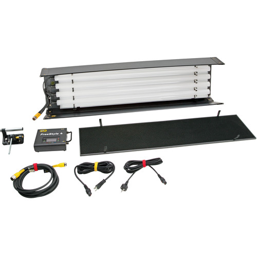 Kino Flo - SYS-FT44U - FreeStyle T44 LED DMX System, Univ (Includes FreeStyle T44 Fixture, Louver 90°, FreeStyle 140 FreeStyle 4ft LED Tube (x4)