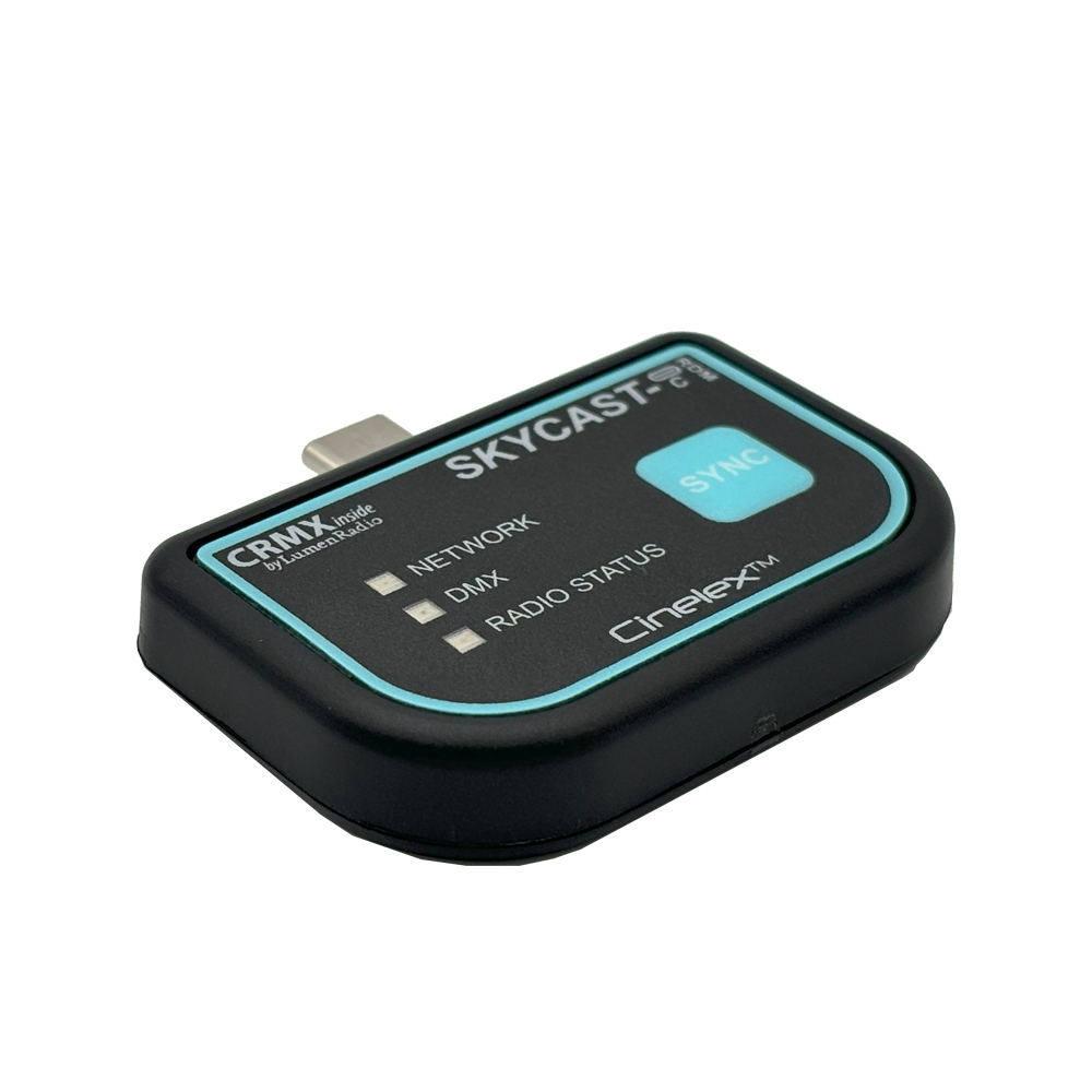 SKYCAST-C - CINELEX SKYCAST - USB-C to CRMX Wireless DMX Transmitter