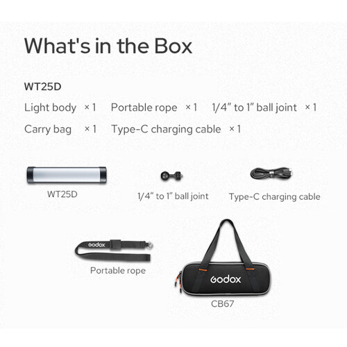Godox WT25D Daylight Waterproof Tube Light