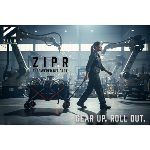 ZILR ZIPR 2WD Electric KIT Cart | Motorized Film Equipment Cart for Camera & Production Crews