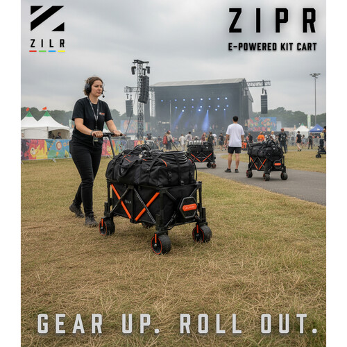 ZILR ZIPR 2WD Electric KIT Cart | Motorized Film Equipment Cart for Camera & Production Crews