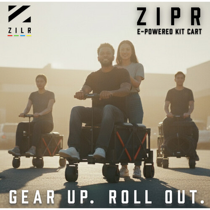ZILR ZIPR 2WD Electric KIT Cart | Motorized Film Equipment Cart for Camera & Production Crews