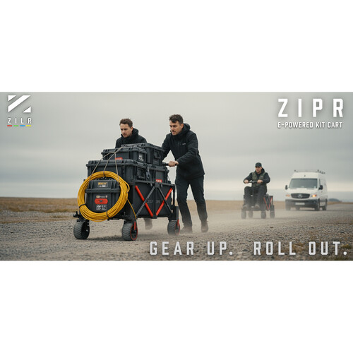 ZILR ZIPR 2WD Electric KIT Cart | Motorized Film Equipment Cart for Camera & Production Crews