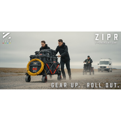 ZILR ZIPR 2WD Electric KIT Cart | Motorized Film Equipment Cart for Camera & Production Crews