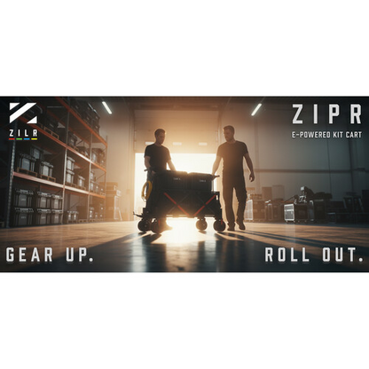 ZILR ZIPR 2WD Electric KIT Cart | Motorized Film Equipment Cart for Camera & Production Crews