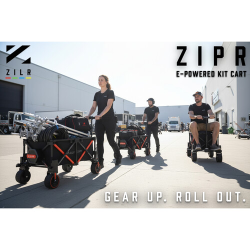 ZILR ZIPR 2WD Electric KIT Cart | Motorized Film Equipment Cart for Camera & Production Crews