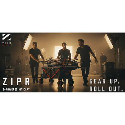 ZILR ZIPR 2WD Electric KIT Cart | Motorized Film Equipment Cart for Camera & Production Crews