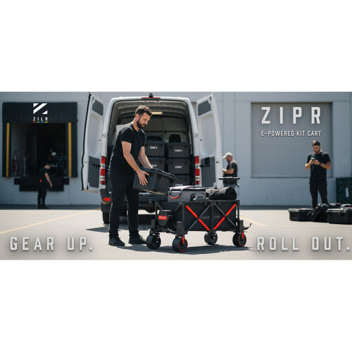 ZILR ZIPR 2WD Electric KIT Cart | Motorized Film Equipment Cart for Camera & Production Crews